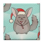 Christmas Chinchilla Tile Coaster