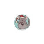 Christmas Chinchilla 1  Mini Button