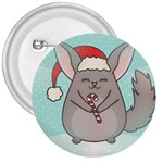 Christmas Chinchilla 3  Button