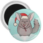 Christmas Chinchilla 3  Magnet