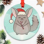 Christmas Chinchilla Ornament (Round)