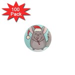 Christmas Chinchilla 1  Mini Magnet (100 pack) 