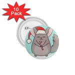 Christmas Chinchilla 1.75  Button (10 pack) 