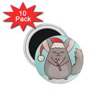 Christmas Chinchilla 1.75  Magnet (10 pack) 