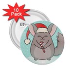 Christmas Chinchilla 2.25  Button (10 pack)