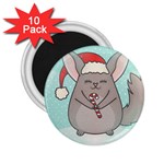 Christmas Chinchilla 2.25  Magnet (10 pack)