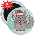 Christmas Chinchilla 3  Magnet (10 pack)