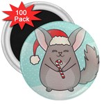 Christmas Chinchilla 3  Magnet (100 pack)