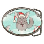 Christmas Chinchilla Belt Buckle