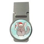 Christmas Chinchilla Money Clip (Round)