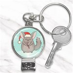 Christmas Chinchilla Nail Clippers Key Chain