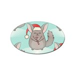 Christmas Chinchilla Sticker (Oval)