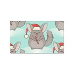 Christmas Chinchilla Sticker (Rectangular)