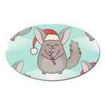 Christmas Chinchilla Magnet (Oval)