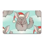 Christmas Chinchilla Magnet (Rectangular)