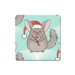 Christmas Chinchilla Magnet (Square)