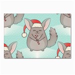 Christmas Chinchilla Postcard 4  x 6 