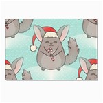 Christmas Chinchilla Postcard 5  x 7 