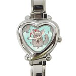 Christmas Chinchilla Heart Italian Charm Watch