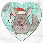 Christmas Chinchilla Jigsaw Puzzle (Heart)