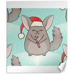 Christmas Chinchilla Canvas 8  x 10 