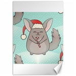 Christmas Chinchilla Canvas 12  x 18 