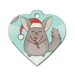 Christmas Chinchilla Dog Tag Heart (One Side)