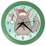 Christmas Chinchilla Color Wall Clock