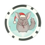 Christmas Chinchilla Poker Chip Card Guard