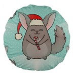 Christmas Chinchilla Large 18  Premium Flano Round Cushion 