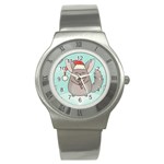 Christmas Chinchilla Stainless Steel Watch