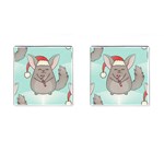 Christmas Chinchilla Cufflinks (Square)