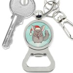 Christmas Chinchilla Bottle Opener Key Chain