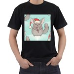 Christmas Chinchilla Men s T-Shirt (Black)