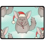 Christmas Chinchilla Fleece Blanket (Large)