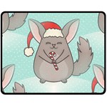 Christmas Chinchilla Fleece Blanket (Medium)