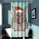 Christmas Chinchilla Shower Curtain 36  x 72  (Stall)