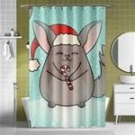 Christmas Chinchilla Shower Curtain 48  x 72  (Small)