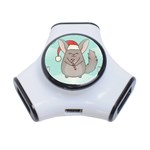 Christmas Chinchilla 3-Port USB Hub