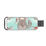 Christmas Chinchilla Portable USB Flash (One Side)