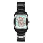 Christmas Chinchilla Stainless Steel Barrel Watch