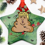 poop reindeer donald trump Ornament (Star)