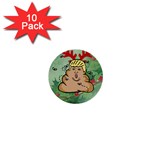 poop reindeer donald trump 1  Mini Button (10 pack) 