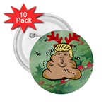 poop reindeer donald trump 2.25  Button (10 pack)