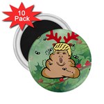 poop reindeer donald trump 2.25  Magnet (10 pack)