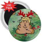 poop reindeer donald trump 3  Magnet (100 pack)