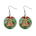 poop reindeer donald trump 1  Button Earrings