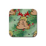 poop reindeer donald trump Rubber Coaster (Square)