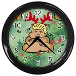 poop reindeer donald trump Wall Clock (Black)