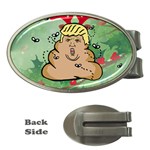 poop reindeer donald trump Money Clip (Oval)